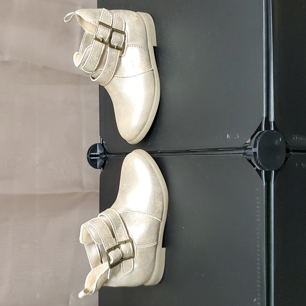 Gold Kids Ankle Boots